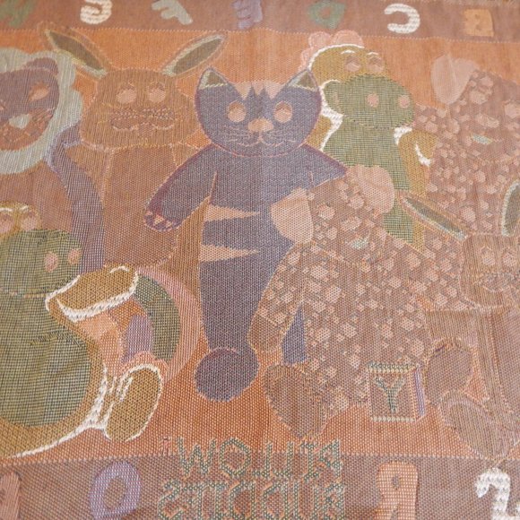 1996 Goodwin Weavers Pillow Buddies Kids Tapestry Throw Blanket Nursery Animals - Picture 12 of 16